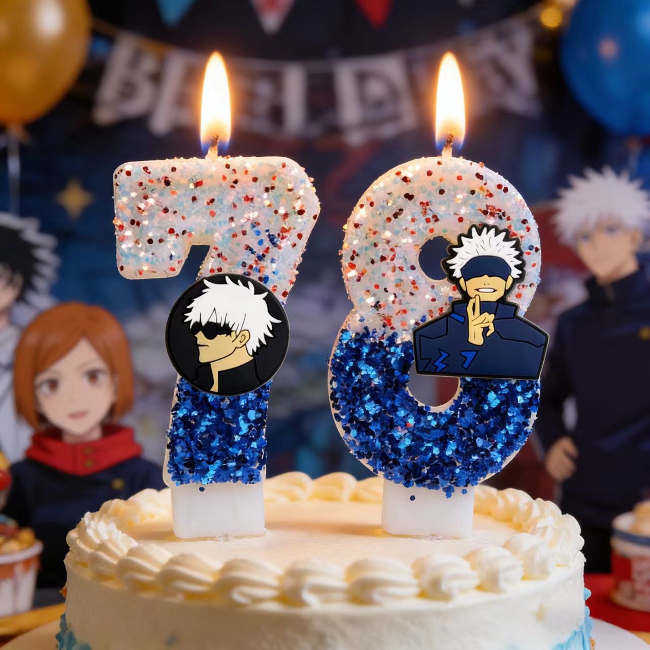 Holiday Candle Set - Amine Jujutsu Kaisen Theme Candle Number