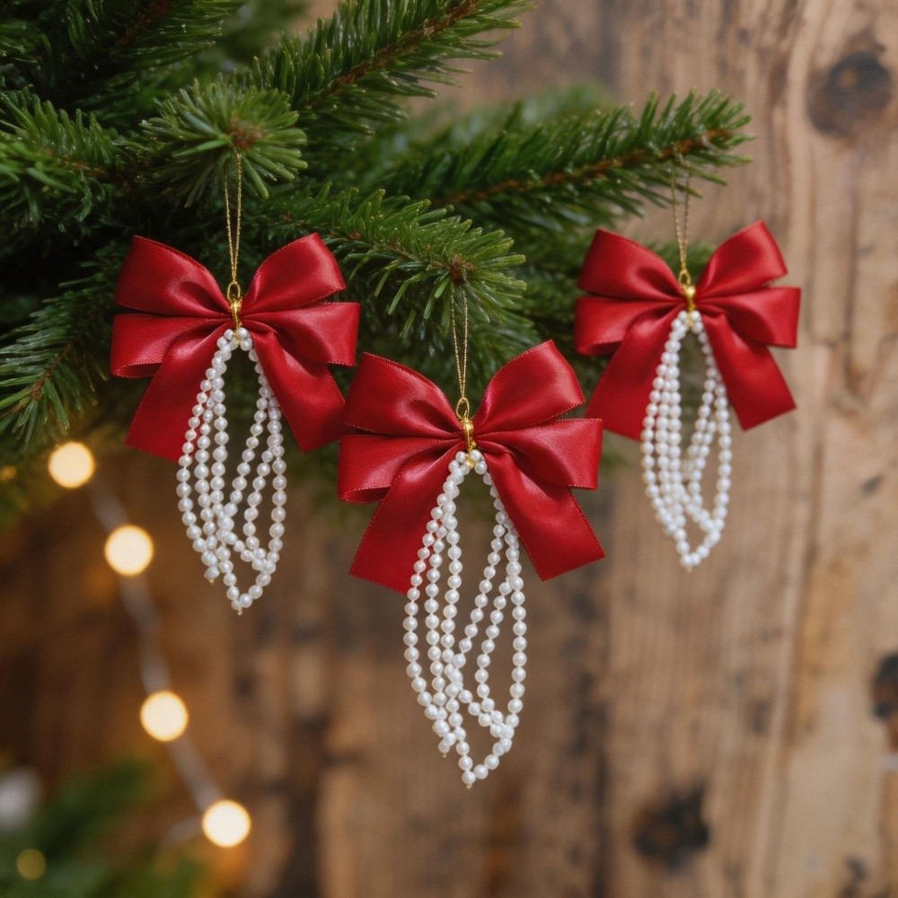 Gift Box Wrap Set - 12pcs Set Christmas Tree Bows Vintage