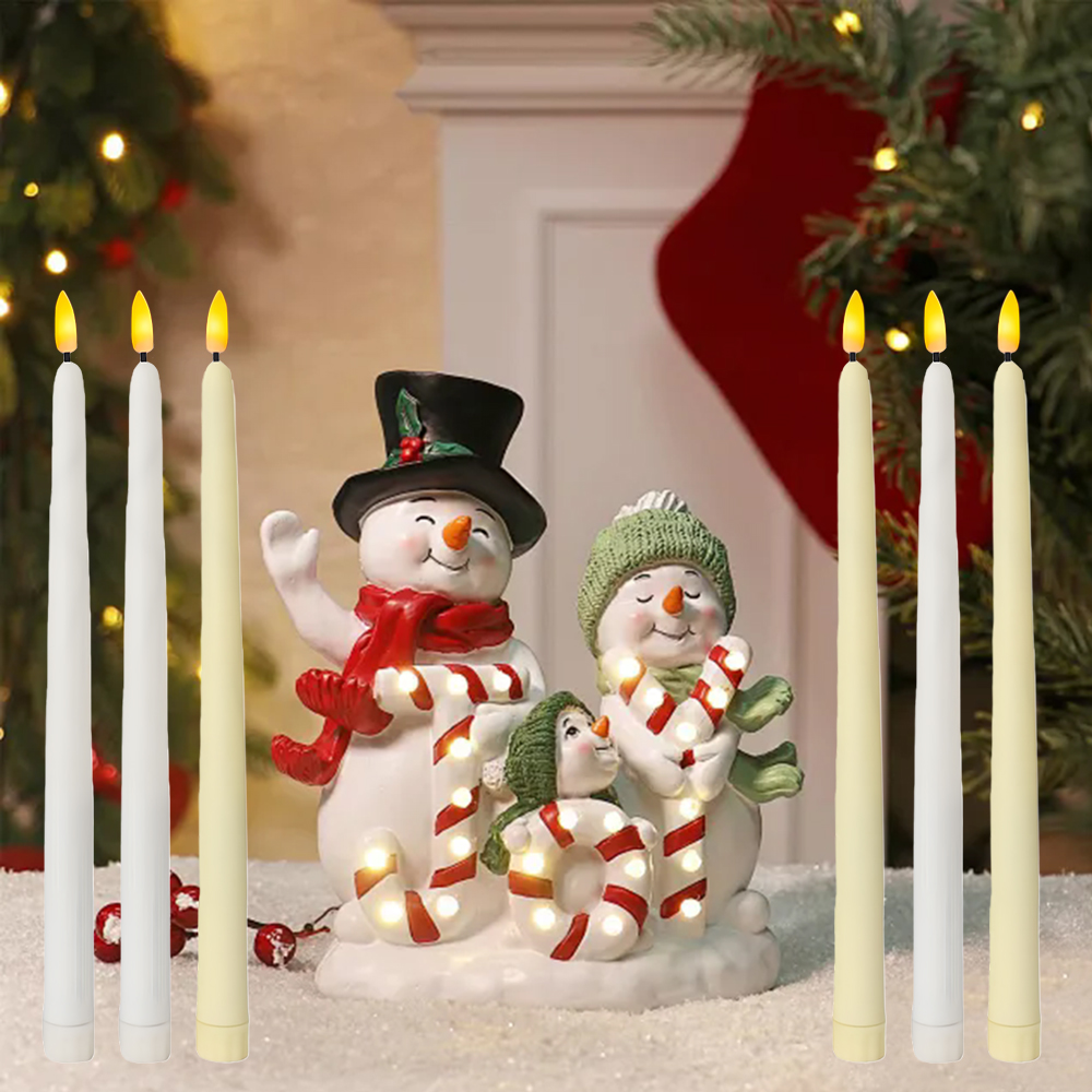 6pcs LED Flameless Taper Candl - Holiday Candle Set ulasan dan harga