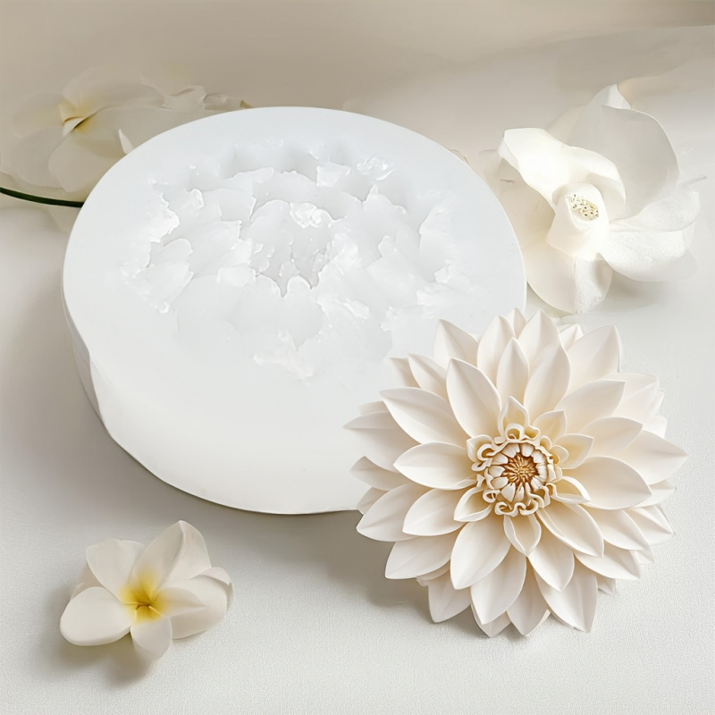 Lotus Flower Silicone Mold，For - Holiday Candle Set ulasan dan harga