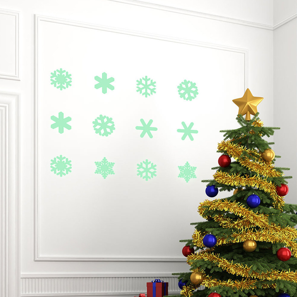 1Set Luminous Snowflake Wall S - Snowflake Window Decal ulasan dan harga