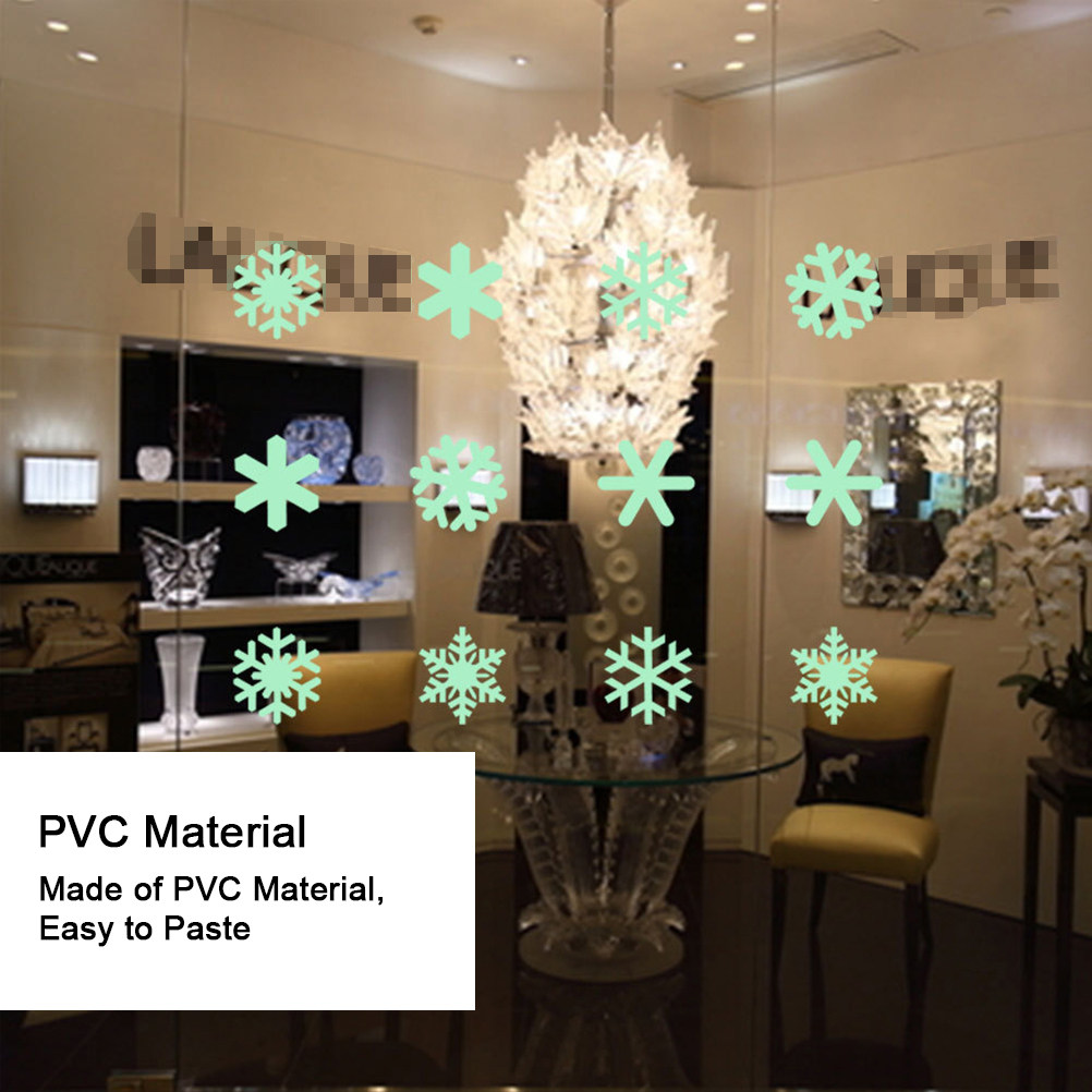 1Set Luminous Snowflake Wall S - Snowflake Window Decal ulasan dan harga