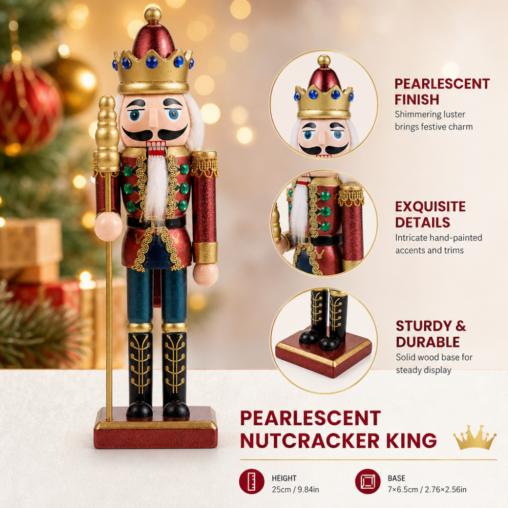 25CM New Nutcracker Soldier Ar - Nutcracker Figurine ulasan dan harga